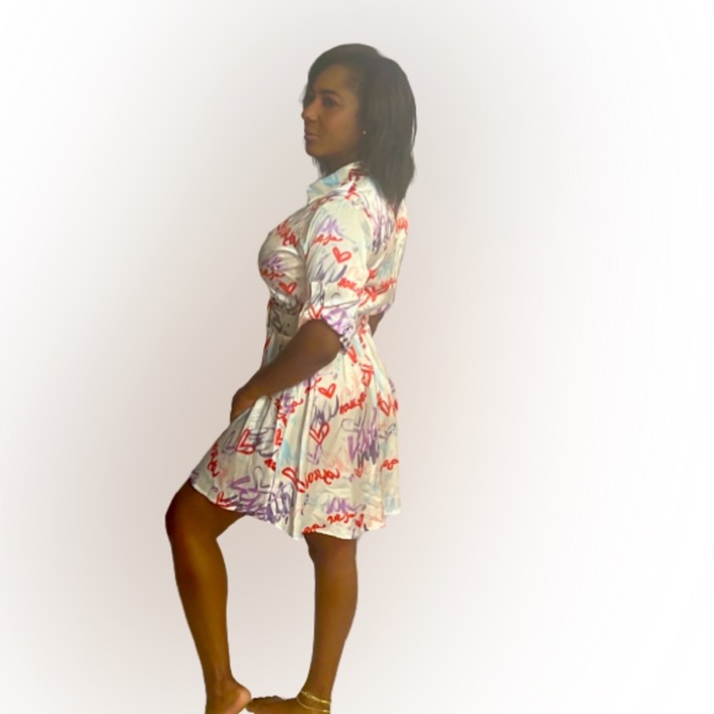 Silk grafitti dress